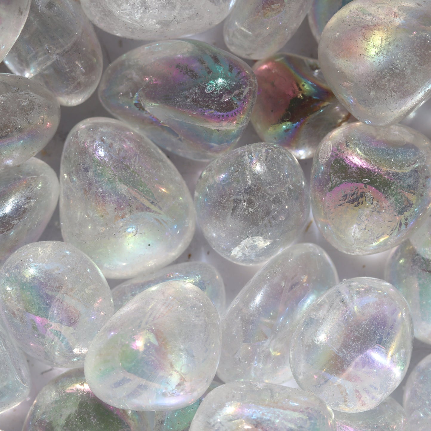 Aura Clear Quartz Tumble