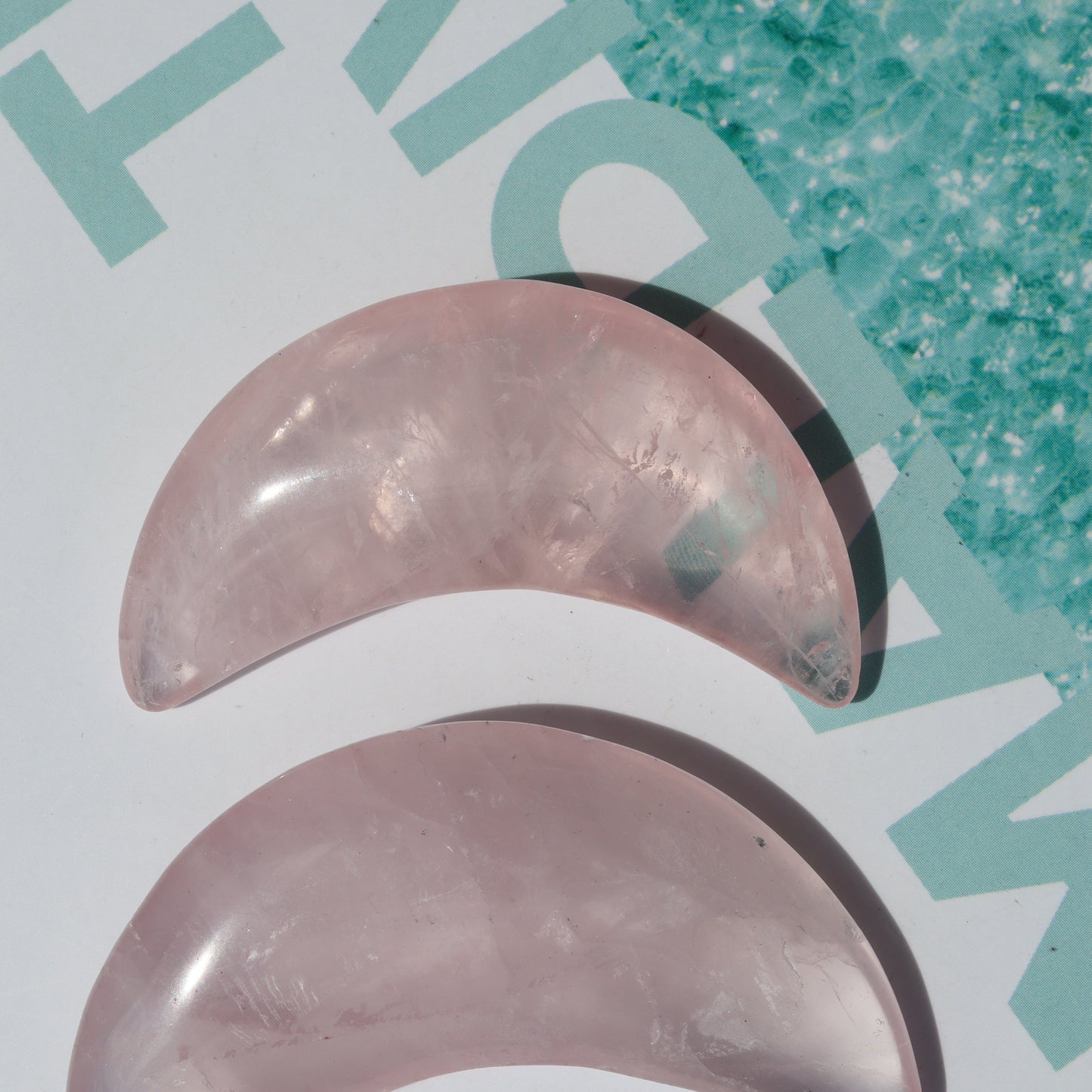 Rose Quartz Puffy Moon