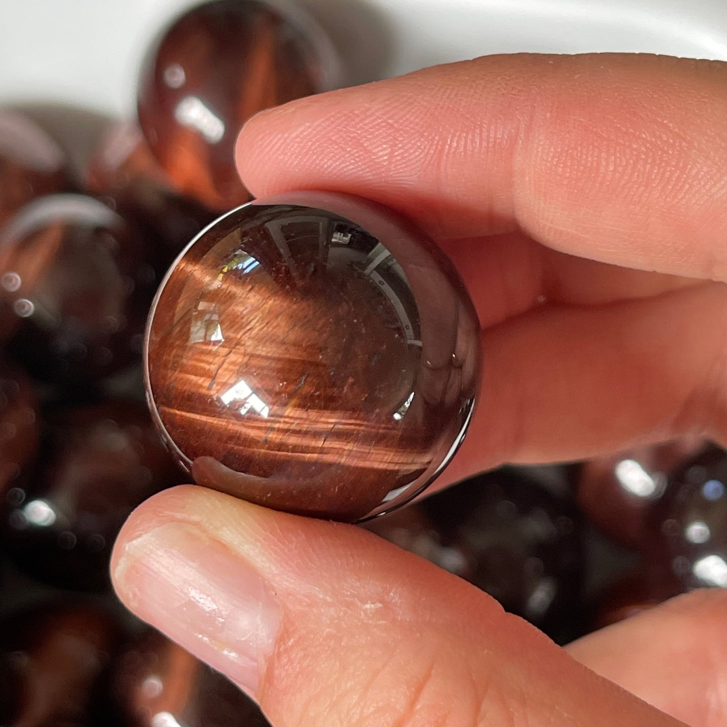 Red Tigers Eye Small Sphere