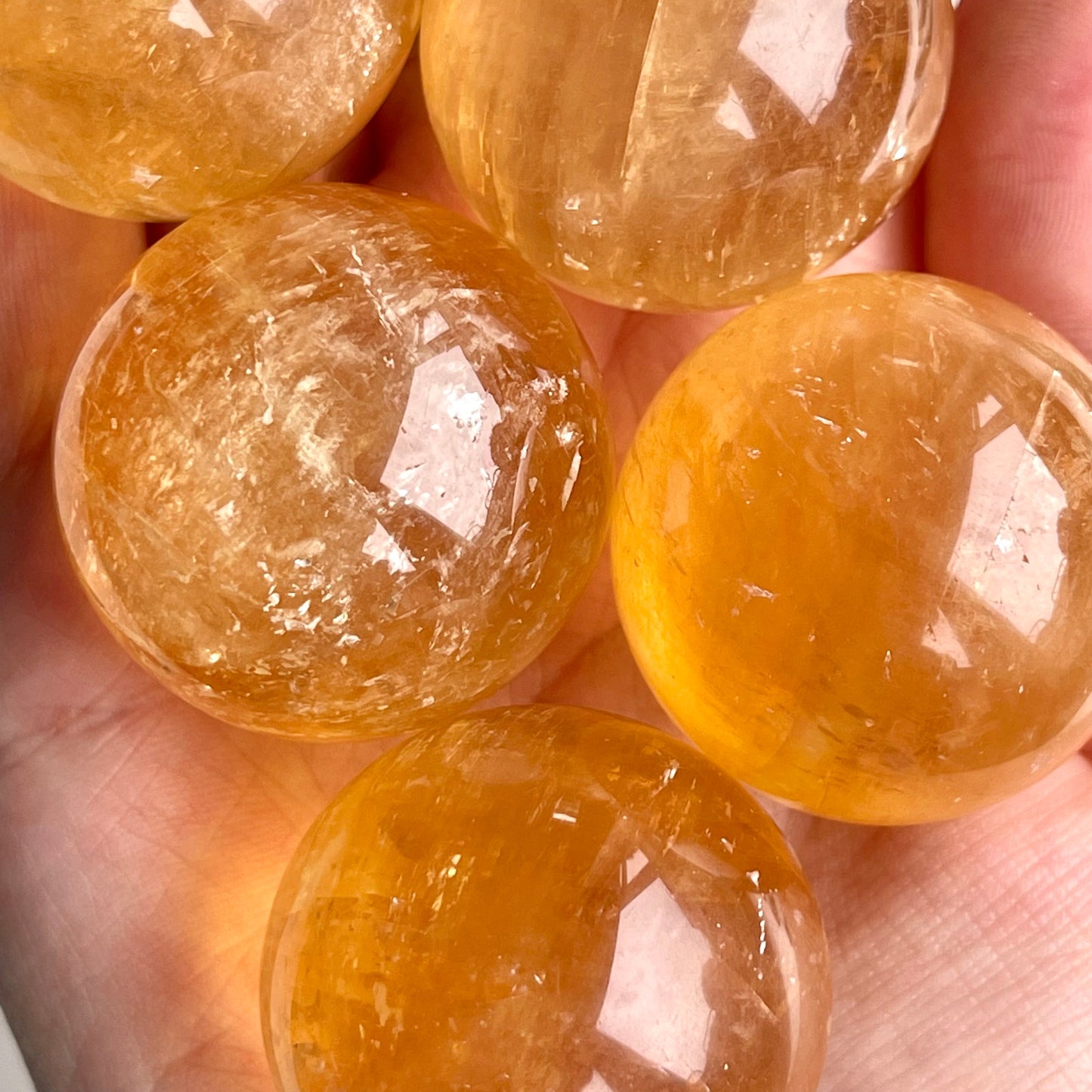Optical Honey Calcite Sphere