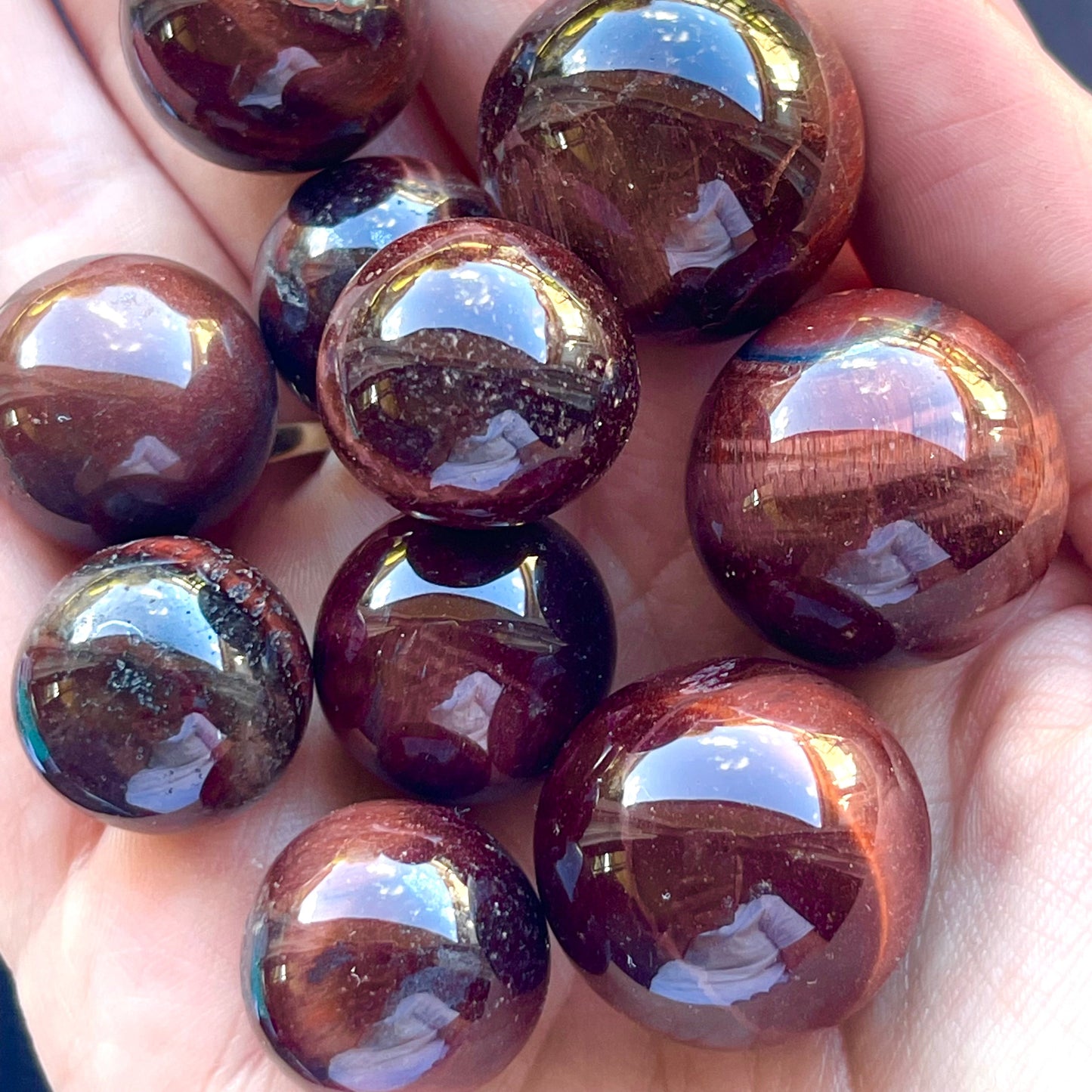 Red Tigers Eye Mini Sphere