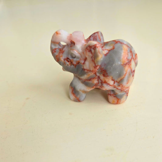 Red Vein Jasper Small Elephant
