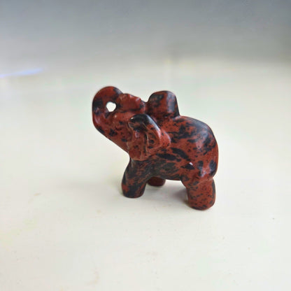 Red Obsidian Small Elephant