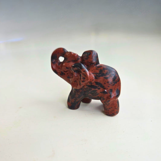 Red Obsidian Small Elephant