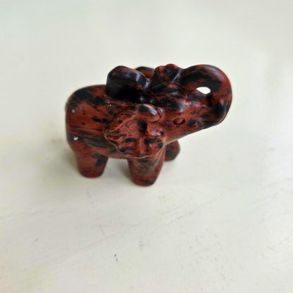 Red Obsidian Small Elephant