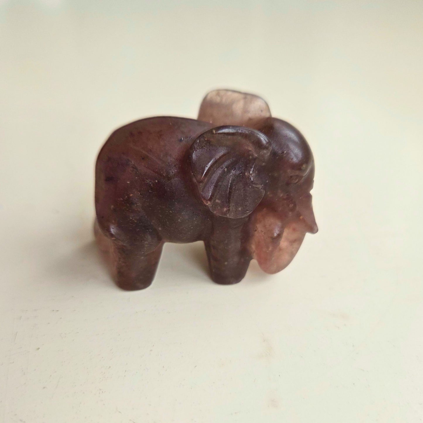 Strawberry Quartz Elephant