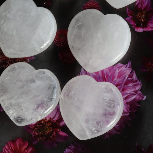Clear Quartz Mini Hearts