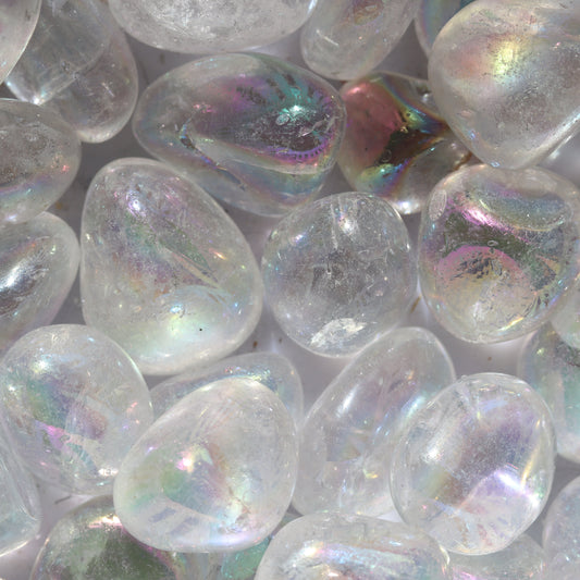 Aura Clear Quartz Tumble