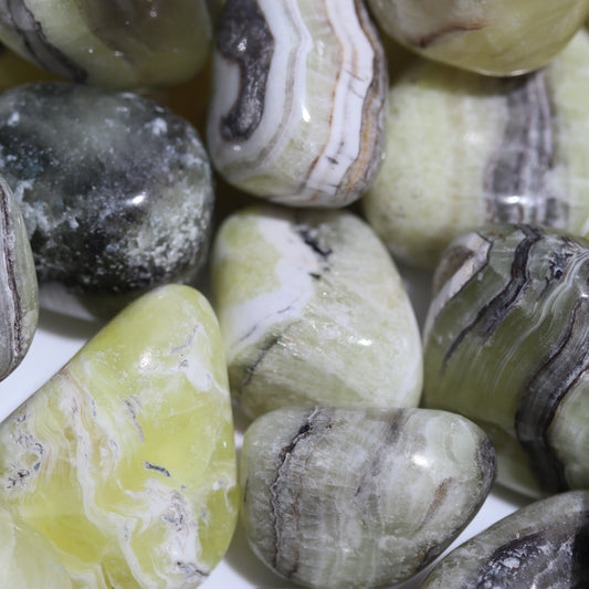 Banded Lemon Calcite Tumble