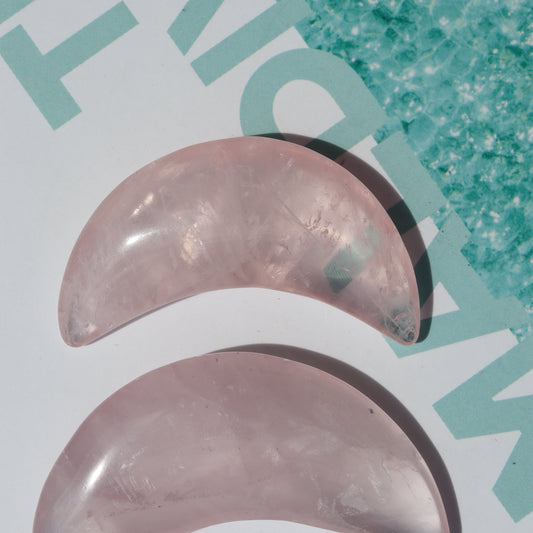 Rose Quartz Puffy Moon